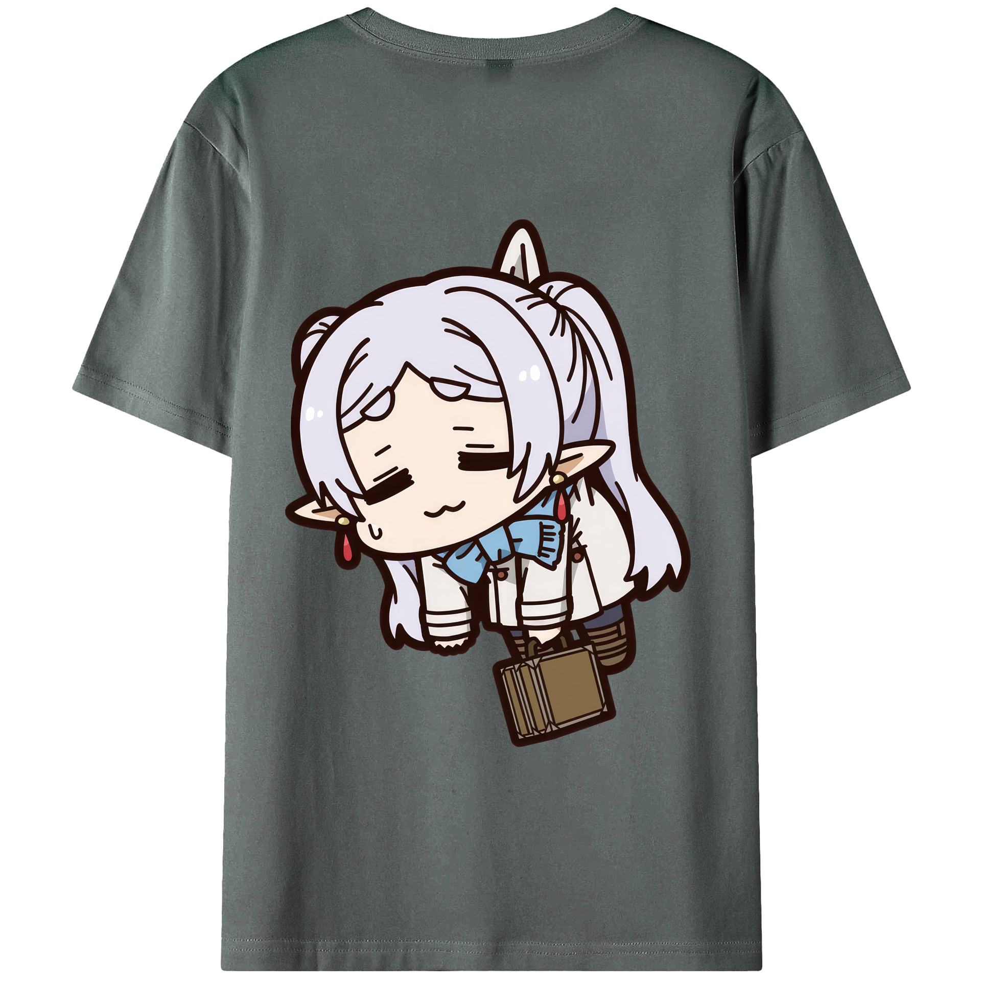 （画像用） 葬送のフリーレン Frieren 綿100％半袖Tシャツ（背面プリント）